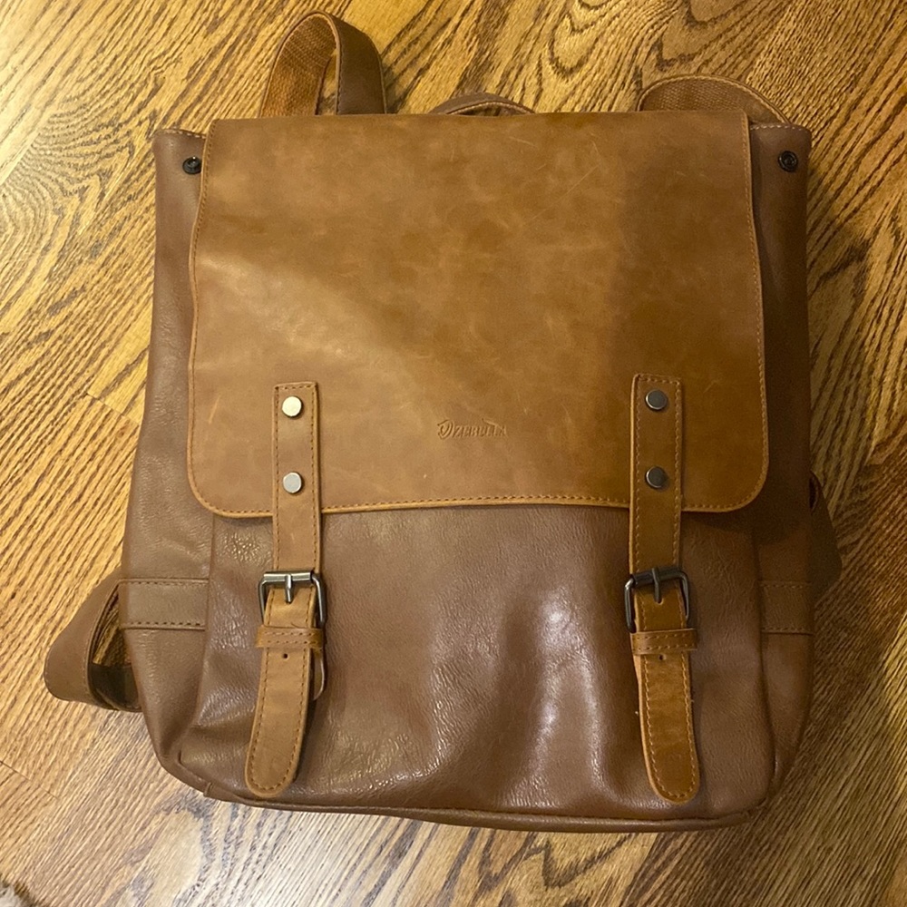 Never used leather backpack